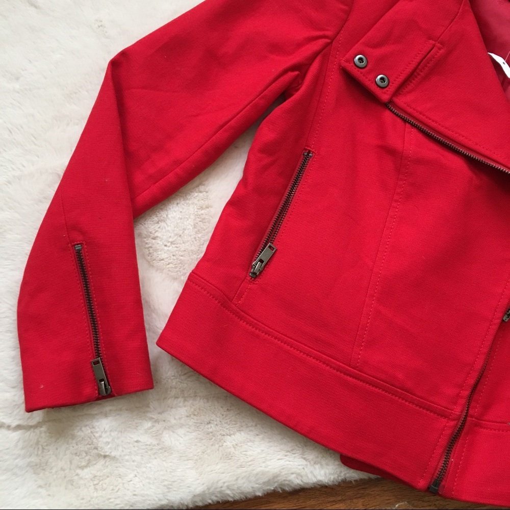 New Banana Republic Red Moto Jacket - Picture 3 of 8